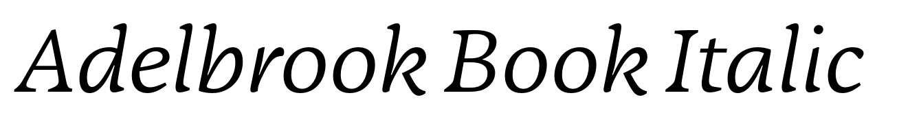 Adelbrook Book Italic